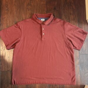 Joseph Abboud Men's Polo Shirt in Brick Red